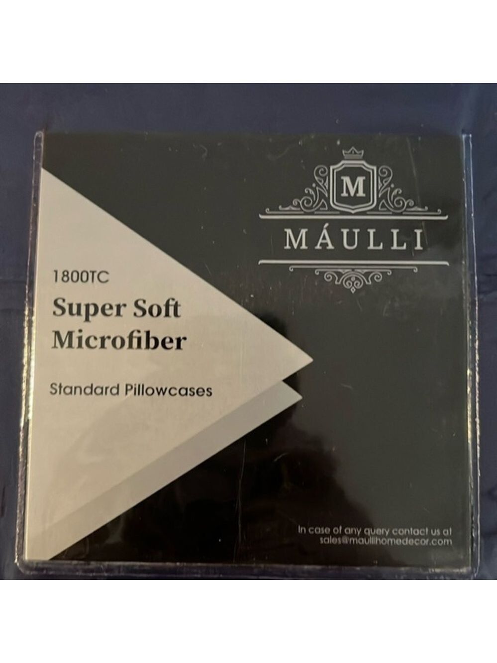 Maulli Super Soft Microfiber Standard Pillowcases, 2 Dark Blue 21” X 30” NWT